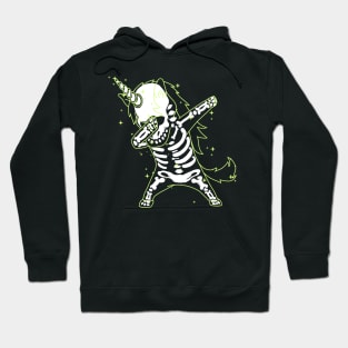 Dabbing Unicorn Skeleton Shirt Dab Hip Hop X-Ray Glow Effect Hoodie